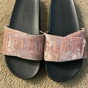Victoria’s Secret PINK velvet slides